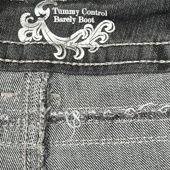 Style & Co Jeans Womens 10 Gray Barely Bootcut Tummy Control Jeweled Pockets - Picture 4 of 15